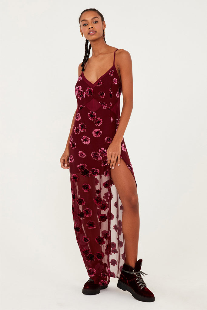 FOR LOVE & LEMONS-SOPHIE VELVET FLORAL MAXI DRESS – Vicky and Lucas