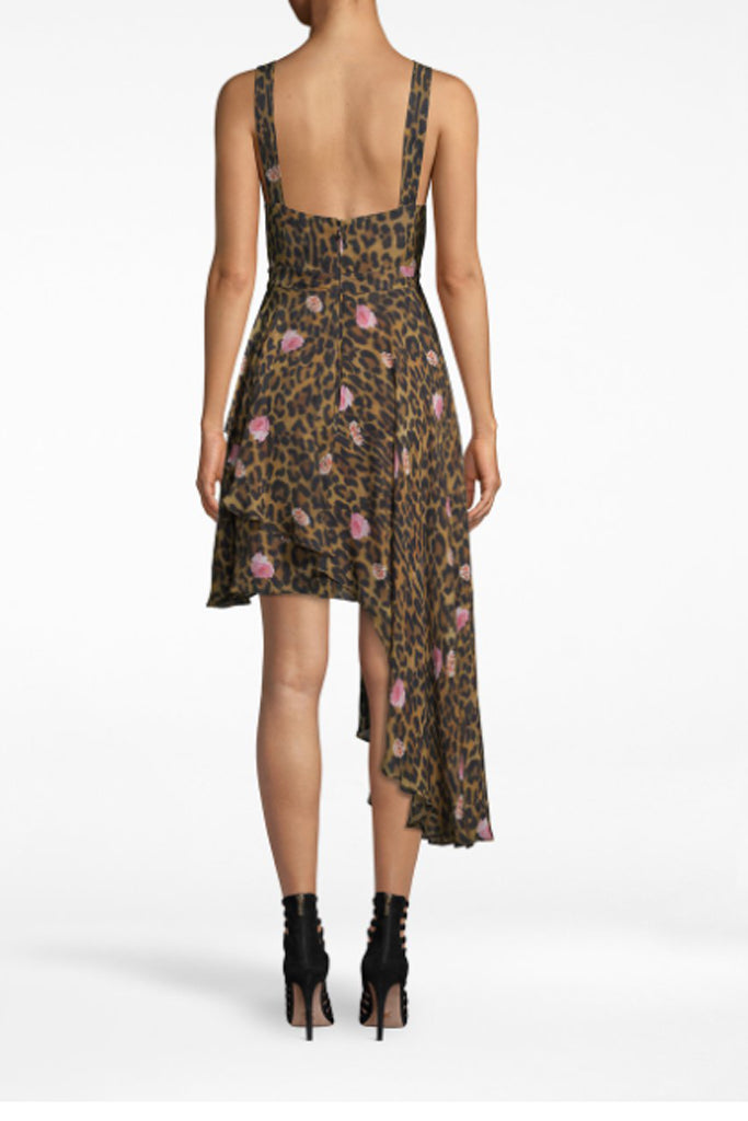 Nicole Miller-Floral Leopard Asymmetrical Dress – Vicky and