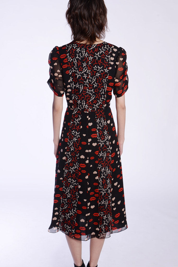 anna sui red dress Red Roses Dress
