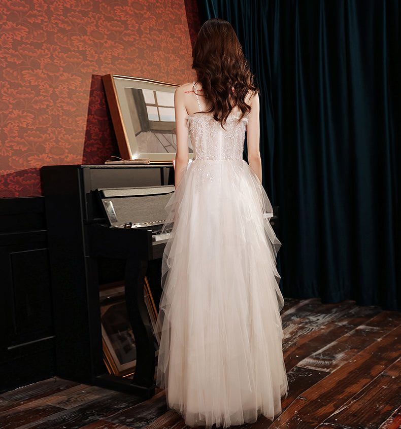 venus beaded dress Venus Midi Dress Off White Hand-Beaded Evening Dress