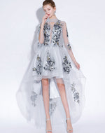 Embroidered High-low Formal Dress - L in Clearance