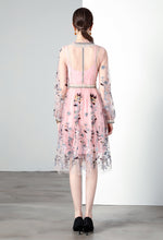 Spring Autumn Designer Lace embroider A-Line Cute Dress