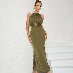 Elegant Party Trumpet Mermaid Backless Gown Evening Dresses