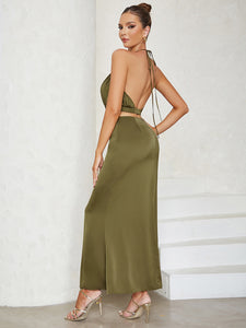 Elegant Party Trumpet Mermaid Backless Gown Evening Dresses