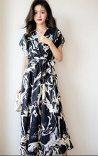 Printed Black Long Dress