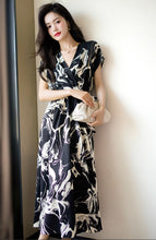 Printed Black Long Dress