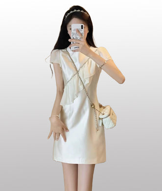 Elegant White Short Skirt