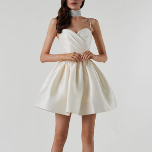 Elegant High Waist  Short Dress