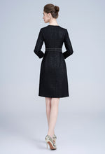 Exquisite Beaded Embroidered Long Sleeve Bodycon Sheath Dress