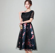 Floral Print Midi Elegant Dress