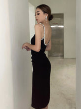 Elegant cocktail and party halter dress