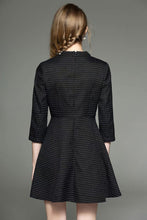 Elegant Long Sleeve A Line Black Dress