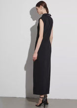 Elegant Lapel Sleeveless High Waist Dresses Casual Midi Dress For Women