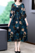 New style ladies velvet Midi dress