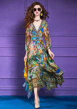 Vintage Silk Tunic Dress – V-Neck & Long Sleeve | Vicky & Lucas