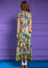 Vintage Silk Tunic Dress – V-Neck & Long Sleeve | Vicky & Lucas