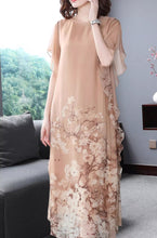 Comfortable chiffon printed summer silk dress