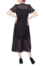 TWO PEARS-Bottom Dress and Ruffle Sleeve V-neck Dress Two-piece Set