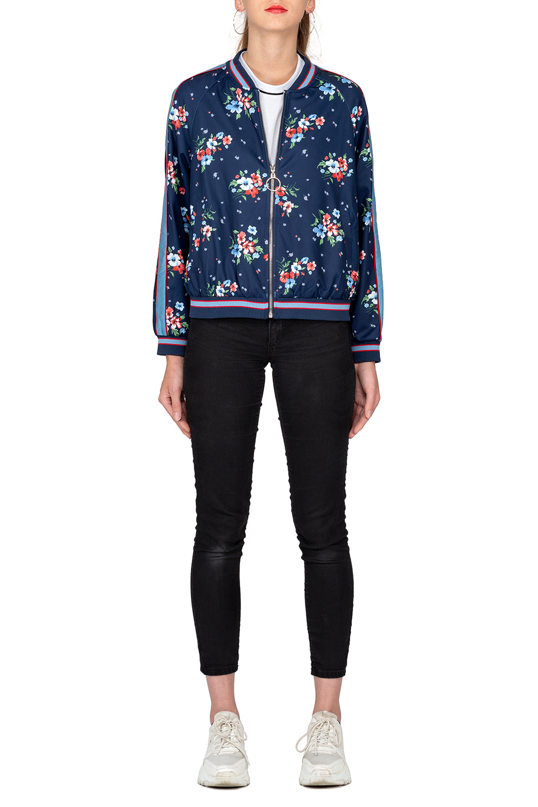 SCANDINAVIA-Floral Bomber Jacket