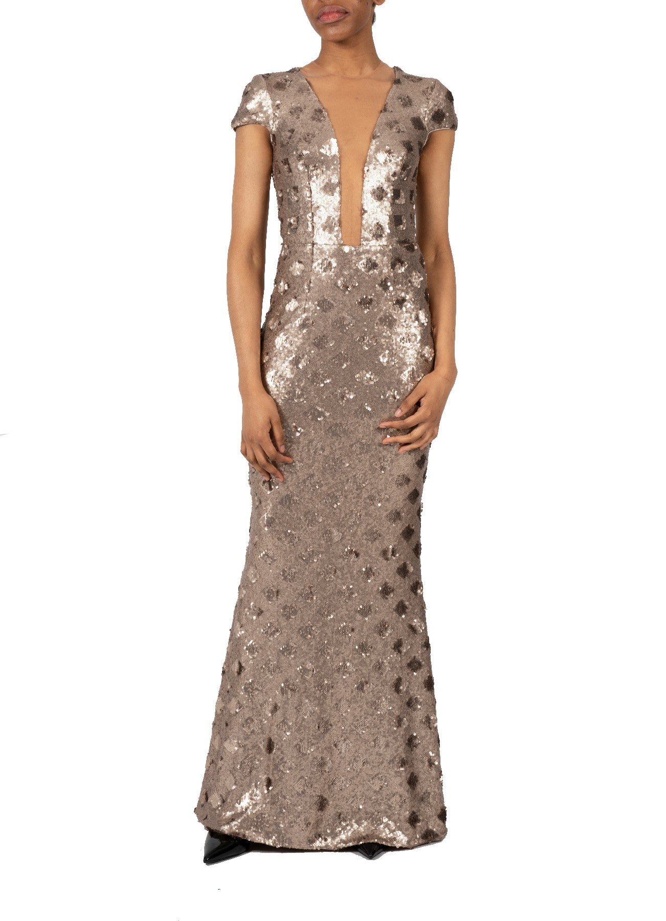 DRESS THE POPULATION-MICHELLE SEQUIN GOWN Vicky and Lucas DRESS THE POPULATION-MICHELLE SEQUIN GOWN Vicky and Lucas