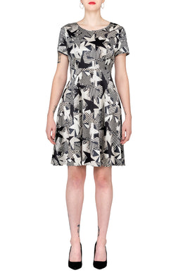 SCANDINAVIA-Pattern Skater Star Dress