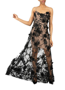 DRESS THE POPULATION-LILIAN GOWN-L- in Clearance