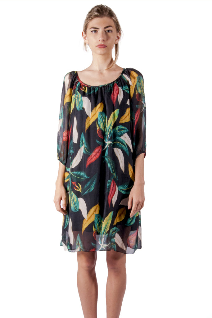 Bellambia-Multicolored Flowy Shift Dress