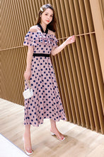 Caylar  - Off the Shoulder Polka Dot Midi Dress