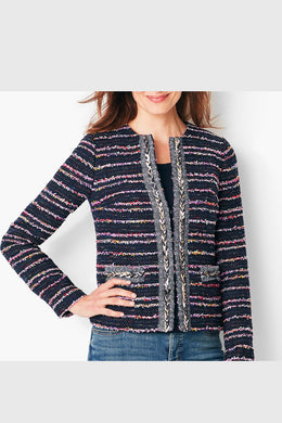 Talbots  - Fringe Tweed Jacket