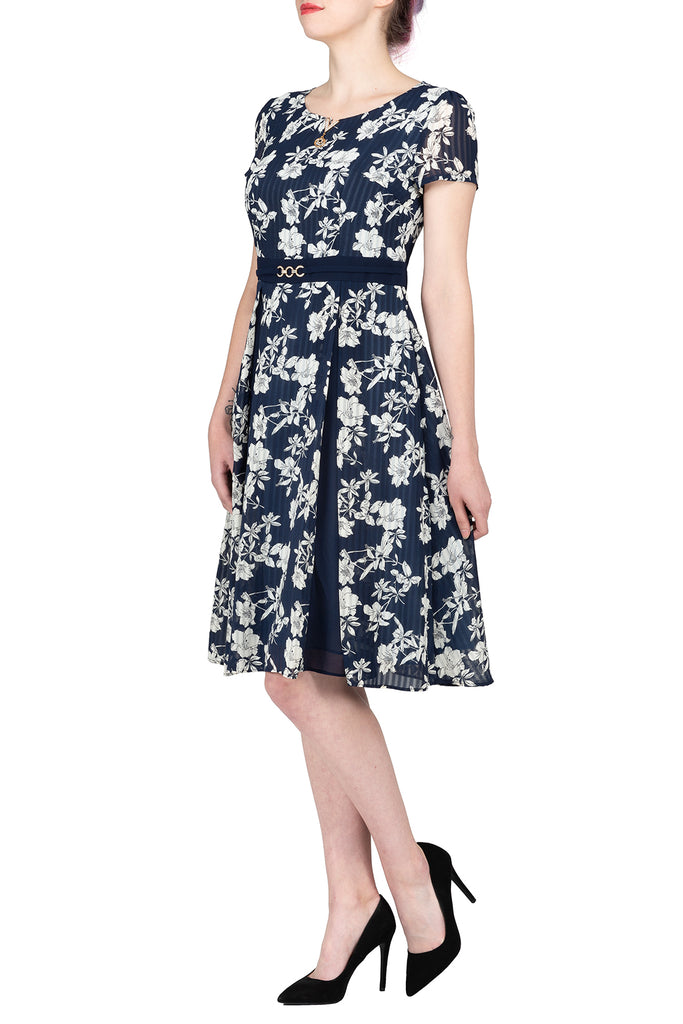TWO PEARS-Floral A Line Pleated Dress – Vicky and Lucas