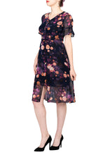 TWO PEARS-Flowy Print Midi Dress