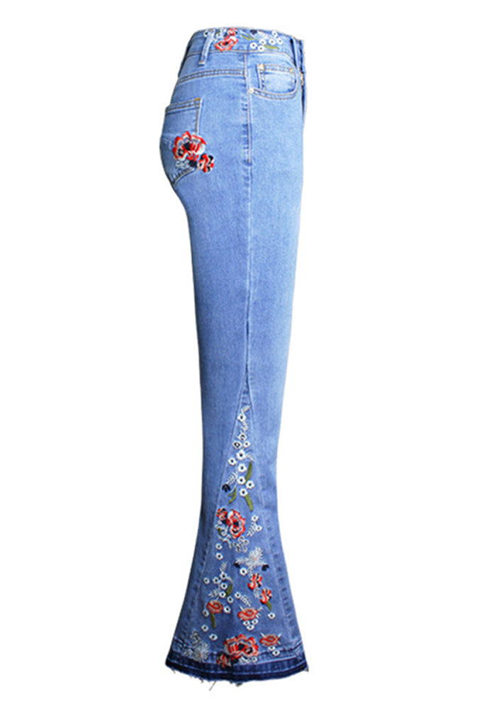 Embroidered Bell Bottom Jeans – Vicky and Lucas