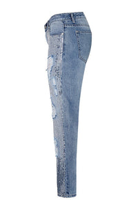 Charlie Charlie Charlotte-Sequin Denim Jeans