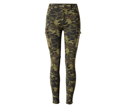 Skinny jeans in camouflage style