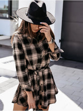 Button Down Waist Belted Shirt Dress