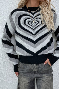 Sweetheart Pattern Sweater