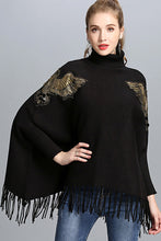 Battwing Sleeve Tassel Sweater