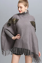 Battwing Sleeve Tassel Sweater