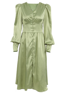 Long Sleeve Empire Waist Fit&Flare Dress