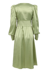 Long Sleeve Empire Waist Fit&Flare Dress