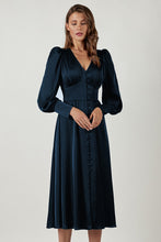 Long Sleeve Empire Waist Fit&Flare Dress