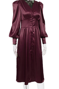 Long Sleeve Empire Waist Fit&Flare Dress