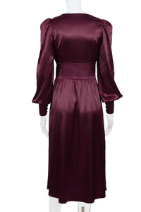 Long Sleeve Empire Waist Fit&Flare Dress