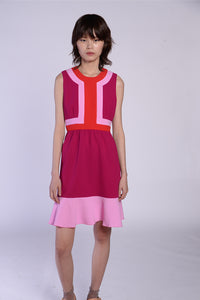 Anna Sui -  Colorblock Crepe Dress