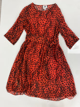 3/4 Sleeve Heart Printed Red Dress