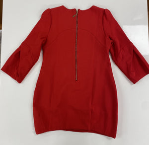 3/4 Sleeve Red Mini Dress