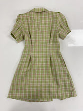 Blazer Checkered Green Belted Dress