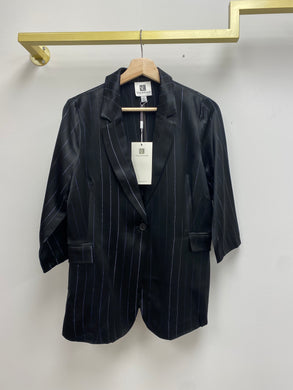 Black Silver Stripe Blazer