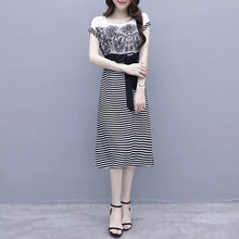 TWO PEARS-Print Dress with Belt