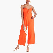 J CREW-TIE-FRONT JUMPSUIT IN LINEN-COTTON